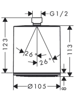Hansgrohe Pulsify S fejzuhany 105, EcoSmart+, króm 24132000