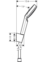 Hansgrohe Crometta zuhanytartó szett 1jet 125 cm-es zuhanytömlővel, EcoSmart, króm/fehér 26568400