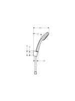 Hansgrohe Croma 100 1jet/Porter'S kádszett 1,25m 27574000