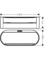 Hansgrohe WallStoris mély tárolókosár, matt fekete 27912670