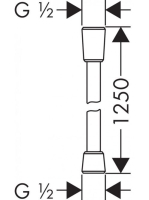 Hansgrohe Isiflex szálcsiszolt fekete zuhanycső 1,25 m 28272340