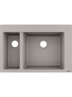 Hansgrohe S51 S510-F635 beépített mosogató 180/450 két medencével betonszürke 43315380
