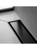 Hansgrohe RainDrain Match Zuhanylefolyó 100 cm, állítható magasságú kerettel, matt fekete 56041670