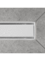 Hansgrohe RainDrain Match Zuhanylefolyó 100 cm, állítható magasságú kerettel, matt fehér 56041700