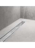 Hansgrohe RainDrain Match Zuhanylefolyó 100 cm, állítható magasságú kerettel, rozsdamentes acél 56041800