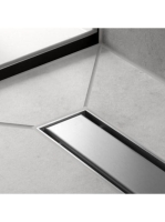 Hansgrohe RainDrain Match Zuhanylefolyó 100 cm, állítható magasságú kerettel, rozsdamentes acél 56041800