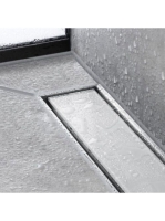 Hansgrohe RainDrain Match Zuhanylefolyó 120 cm, állítható magasságú kerettel, fehér 56042450