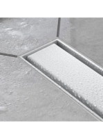 Hansgrohe RainDrain Match Zuhanylefolyó 120 cm, állítható magasságú kerettel, matt fehér 56042700