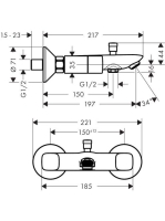 Hansgrohe Logis kétkaros króm kádcsaptelep 71243000