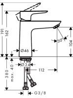 Hansgrohe Talis E 110 mosdócsaptelep lefolyógarnitúra nélkül, polírozott arany 71712990