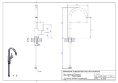 Bugnatese Kobuk 2217SC - magas mosdócsaptelep klikk-klakk leeresztővel