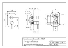 Bugnatese Kobuk 2231 - fal alatti 3 állású zuhanycsaptelep