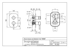 Bugnatese Kobuk 2232 - fal alatti 4 állású zuhanycsaptelep
