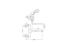 Bugnatese LEM 1940 - Fali mosogatócsaptelep leeresztő nélkül