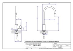 Bugnatese KOBUK 2270 - Kihúzható zuhanyfejes , magas mosogatócsaptelep