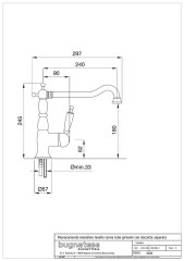 Bugnatese OXFORD 6382 - Álló mosogatócsaptelep leeresztő nélkül