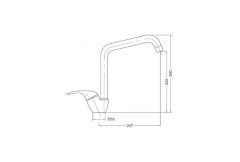 Bugnatese XARA 6599A - Álló mosogatócsaptelep tört szárral