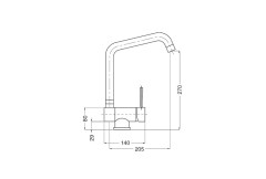 Bugnatese SOTTOFINESTRA 7496 - Lehajtható mosogatócsaptelep