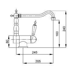 Bugnatese SOTTOFINESTRA 7596 - Lehajtható mosogató csaptelep