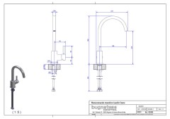 Bugnatese STONE 9399 - Álló mosogatócsaptelep leeresztő nélkül