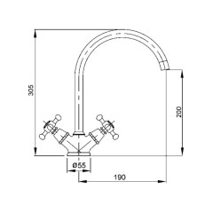 Bugnatese LADY 951 - Álló mosogatócsaptelep leeresztő nélkül