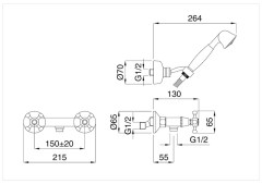 Bugnatese Lady 948 - zuhanycsaptelep szettel