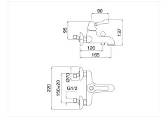 Bugnatese Maya 8908 - kádcsaptelep test