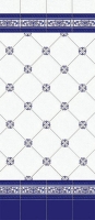 Mainzu Ceramica Mediterranean Cuarteo Azul Csempe és Padlólap