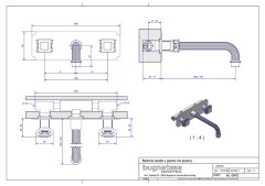 Bugnatese Olympia 8472 - fali mosdócsaptelep
