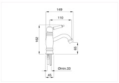 Bugnatese Oxford 6328SC - mosdócsaptelep klikk-klakk leeresztővel