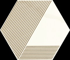 Paradyz Calacatta Hexagon Mat A padlódekor 17,1 x 19,8