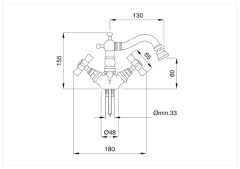 Bugnatese Princeton 844 - bidet csaptelep leeresztővel