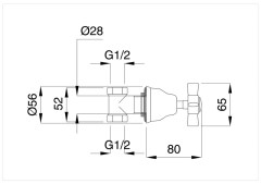 Bugnatese Princeton 860 - csempeszelep 1/2″ csatlakozással