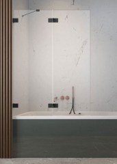 Radaway Essenza Pro Black PND II 110 B fekete kádparaván