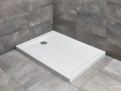 Radaway Doros Stone F szögletes lapos fehér zuhanytálca  100x80