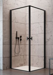 Radaway Nes Black KDD I Frame 80 J átlátszó szögletes zuhanykabin