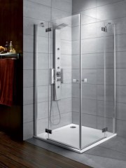 Radaway Almatea KDD 75Rx90B átlátszó szögletes zuhanykabin  750 x 900