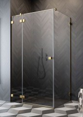 Radaway Essenza Pro Gold KDJ 120 B átlátszó szögletes zuhanykabin