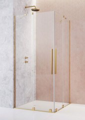 Radaway Furo Gold KDD 120 B átlátszó arany szögletes zuhanykabin