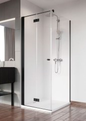 Radaway Nes Black KDJ B 90 J átlátszó szögletes fekete zuhanykabin