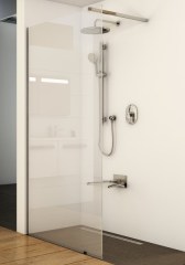 Ravak Walk-In Wall 100 (fényes alu + Transparent) 
