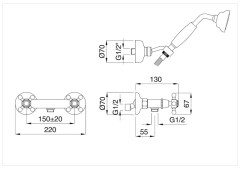 Bugnatese Revival 448 - zuhanycsaptelep szettel