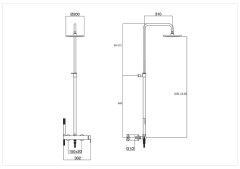 Bugnatese Simple 6642C - esőztető rendszer fej- és kézizuhannyal