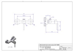 Bugnatese Smart 2136 - zuhanycsaptelep test 3/4-es csatlakozással