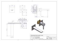 Bugnatese Stone 9345SC - fal alatti mosdócsaptelep 15,5 cm kifolyóval klikk-klakk leeresztővel