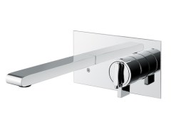 Bugnatese Stone 9352SC - termosztátos fali mosdócsaptelep 15,5 cm kifolyóval klikk-klakk leeresztővel