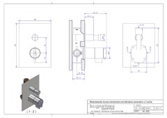 Bugnatese Stone 9378 - termosztátos fal alatti váltós zuhanycsaptelep