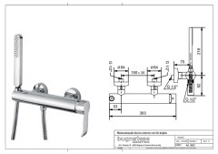 Bugnatese Tess 9635 - zuhanycsaptelep zuhanyszettel