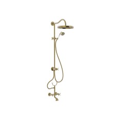Tres Clasic kétkaros kádtöltő csaptelep, kézizuhannyal és esőztetővel  bronz 24217602LV