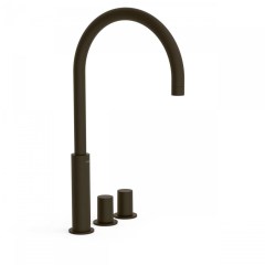 Tres Project-Tres peremre szerelhető, magasított, háromüléses mosdó csaptelep black bronze  06110502KMB